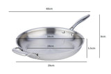 Meyer SuperSteel Tri-Ply Clad Stainless Steel 32cm/12.5" Fry Pan, Skillet, Made in Canada