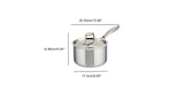 Meyer SuperSteel Tri-Ply Clad Stainless Steel 2L Saucepan with cover, Made in Canada