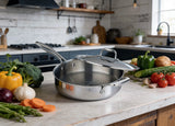 Meyer SuperSteel Tri-Ply Clad Stainless Steel 4.2L Saute Pan with cover, Made in Canada