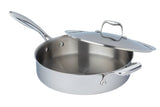 Meyer SuperSteel Tri-Ply Clad Stainless Steel 4.2L Saute Pan with cover, Made in Canada