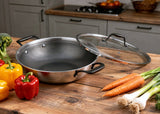 Meyer HybridClad Stainless Steel 32cm Wok with cover, Made in Canada