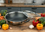 Meyer HybridClad Stainless Steel 32cm Wok with cover, Made in Canada