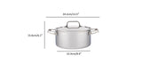 5.1L Meyer ProClad 5-Ply Aluminum Core Stainless Steel Dutch Oven with Cover, Made in Canada