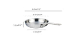 24cm Meyer ProClad 5-Ply Aluminum Core Stainless Steel Frying Pan, Made in Canada