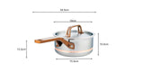 2L Meyer CopperClad 5-Ply Copper Core Stainless Steel Saucepan with lid, Made in Canada