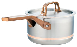 1.6L Meyer CopperClad 5-Ply Copper Core Stainless Steel Saucepan with lid, Made in Canada