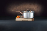 3.1L Meyer CopperClad 5-Ply Copper Core Stainless Steel Saucepan with lid, Made in Canada