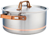5L Meyer CopperClad 5-Ply Copper Core Stainless Steel Dutch Oven with lid, Made in Canada