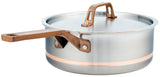 4L Meyer CopperClad 5-Ply Copper Core Stainless Steel Saute Pan with lid, Made in Canada