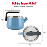 KitchenAid Enamel-On-Steel Kettle - 2Qt, blue velvet