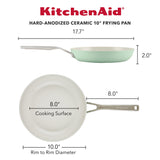 KitchenAid Hard Anodized Ceramic Fry Pan - 10"/25cm Pistachio