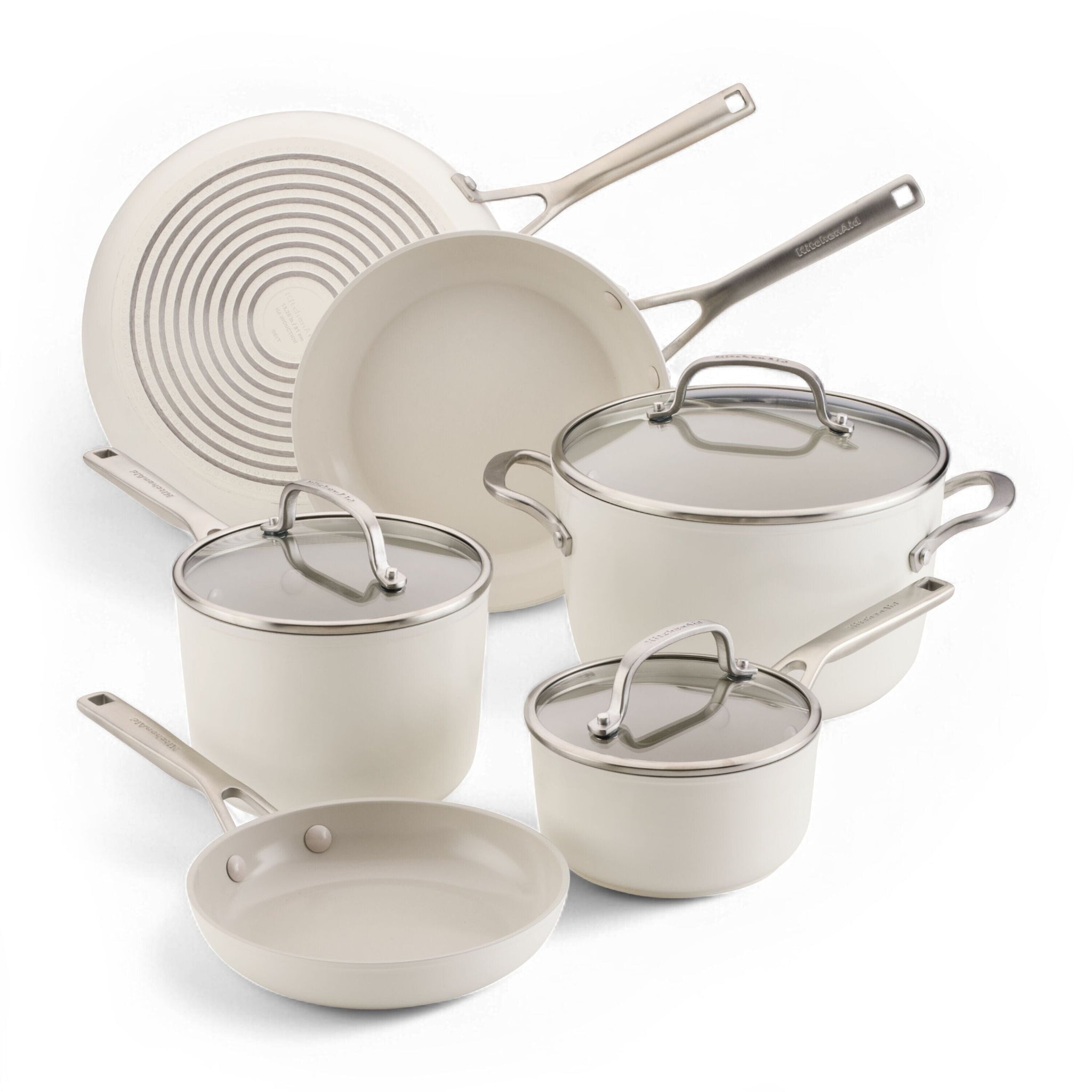 MEYER　18cm　3　Piece Set Meyer - Nouvelle Cookware Set, 7-Piece Pots and Pan Set, Induction