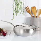 Professional Clad Stainless Steel Essential Pan, 5-Quart