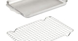 Hestan Provisions OvenBond Tri-ply Stainless Steel Quarter Sheet Pan with Rack, 9-Inch x 12.5-Inch, Stainless Steel