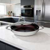 Meyer Tri-Ply Clad Stainless Steel 28cm/11" Everyday Pan Non Stick Skillet with cover, Made in Canada