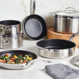 Hestan ProBond Professional Clad Stainless Steel TITUM Nonstick Ultimate Set, 10-Piece
