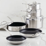 Hestan ProBond Professional Clad Stainless Steel TITUM Nonstick Ultimate Set, 10-Piece