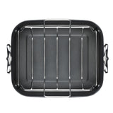 Hestan Provisions Classic Clad Nonstick Roaster with Stainless Steel Rack, 14.5-Inch