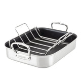 Hestan Provisions Classic Clad Nonstick Roaster with Stainless Steel Rack, 14.5-Inch