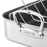 Hestan Provisions Classic Clad Nonstick Roaster with Stainless Steel Rack, 16.5-Inch