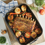 Hestan Provisions Classic Clad Nonstick Roaster with Stainless Steel Rack, 16.5-Inch