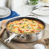 Hestan ProBond Professional Clad Stainless Steel TITUM Nonstick Saute Pan with Lid, 3.5-Quart