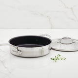 Hestan ProBond Professional Clad Stainless Steel TITUM Nonstick Saute Pan with Lid, 3.5-Quart