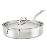 Hestan ProBond Professional Clad Stainless Steel TITUM Nonstick Saute Pan with Lid, 3.5-Quart