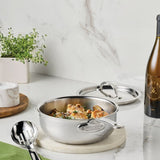 ProBond® Luxe 2-Quart Polished Professional Clad Stainless Steel Saucier