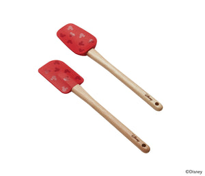 Disney Bake with Mickey: Silicone Spatula Set of 2 with Wooden Handles