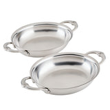 Hestan Provisions Stainless-Steel Mini Oval Au Gratin Set of Two 6.5" x 5.5"