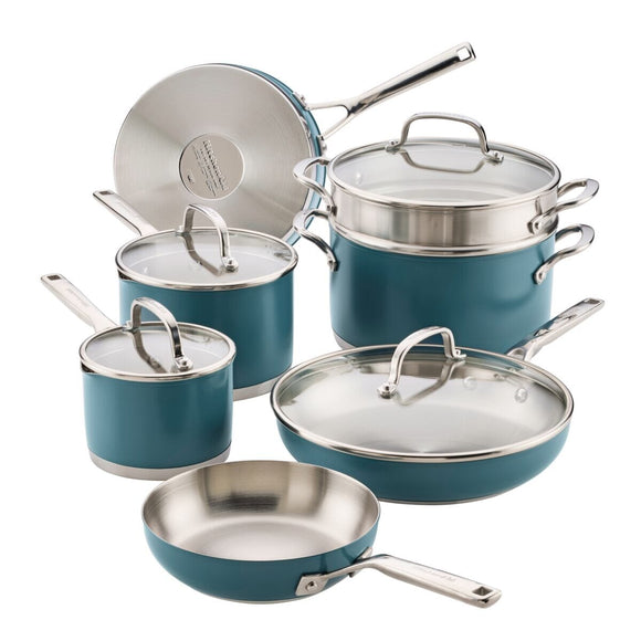 KitchenAid 5-Ply Clad Stainless Steel Frying Pan Set, 2-Piece
