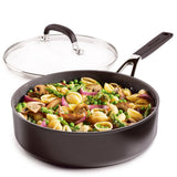 KitchenAid Hard Anodized Nonstick Saute Pan with Lid, 3-Quart, Onyx Black