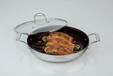 Meyer Supersteel Stainless Steel 32cm/12" Everyday Pan Non Stick Skillet with cover, Made in Canada