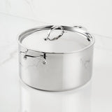 ProBond® Luxe 12-Quart Polished Professional Clad Stainless Steel Stock Pot with Lid