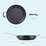 Anolon X SearTech Aluminum Nonstick Frying Pan with Helper Handle, 12-inch, Super Dark Gray