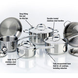 Meyer Accolade Stainless Steel Cookware Set, 11-Piece, Made in Canada