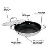 Meyer Accolade Stainless Steel 28cm/11" Everyday Pan Non Stick Skillet with cover, Made in Canada