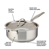 Meyer Confederation Stainless Steel 4L Saute Pan with cover, Made in Canada