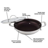Meyer Confederation Stainless Steel 24cm Everyday Pan Non Stick Skillet with cover, Made in Canada