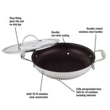 Meyer Confederation Stainless Steel Everyday Pan Non Stick Skillet with cover, Made in Canada