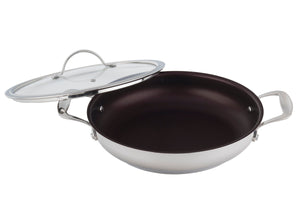 Meyer Confederation Stainless Steel Everyday Pan Non Stick Skillet with cover, Made in Canada