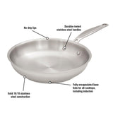 Meyer Confederation Stainless Steel 24cm/9.5" Frying Pan, Skillet, Made in Canada