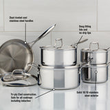 Meyer SuperSteel Tri-Ply Clad Stainless Steel 10-Piece, Made in Canada