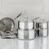 Meyer SuperSteel Tri-Ply Clad Stainless Steel 10-Piece, Made in Canada with BONUS Chef Michael Smith Mini Recipe Book