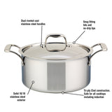 Meyer SuperSteel Tri-Ply Clad Stainless Steel 5L Dutch Oven with cover, Made in Canada