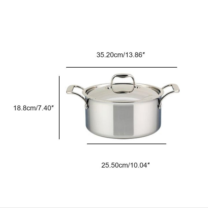 Meyer SuperSteel Tri-Ply Clad Stainless Steel 5L Dutch Oven with cover ...