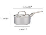 1.6L Meyer ProClad 5-Ply Aluminum Core Stainless Steel Saucepan with Cover, Made in Canada
