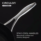 Circulon SteelShield S-Series Stainless Steel Nonstick Frying Pan with Spatula Set, 2-Piece, Silver