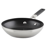 KitchenAid Stainless Steel Nonstick Frying Pan, 8-Inch, Brushed Stainless Steel
